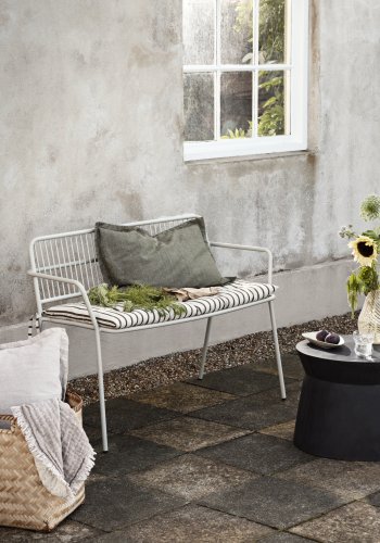 BROSTE COPENHAGEN Linn Kissenbezug, quadratisch – Traubenblattgrün, Baumwolle/Leinen (60 x 60)