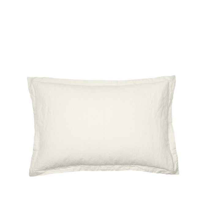 BROSTE COPENHAGEN Linn Kissenbezug, rechteckig – Burgbeige Baumwolle/Leinen (40x60)