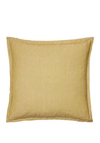 BROSTE COPENHAGEN Linn Kissenbezug, quadratisch – mattgoldene Baumwolle/Leinen (50 x 50)