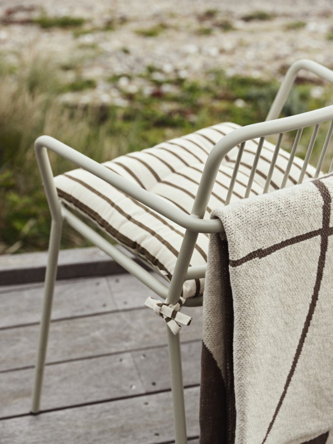 BROSTE COPENHAGEN Franca utendrs sittepute, rektangulr - kengurubrun bomull (44x42)