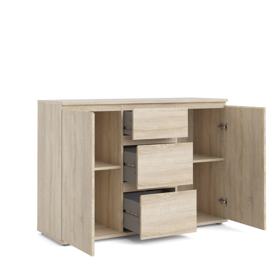 TVILUM Nova Sideboard - Naturfarbenes Verbundholz, Eichenstruktur, (84x40)