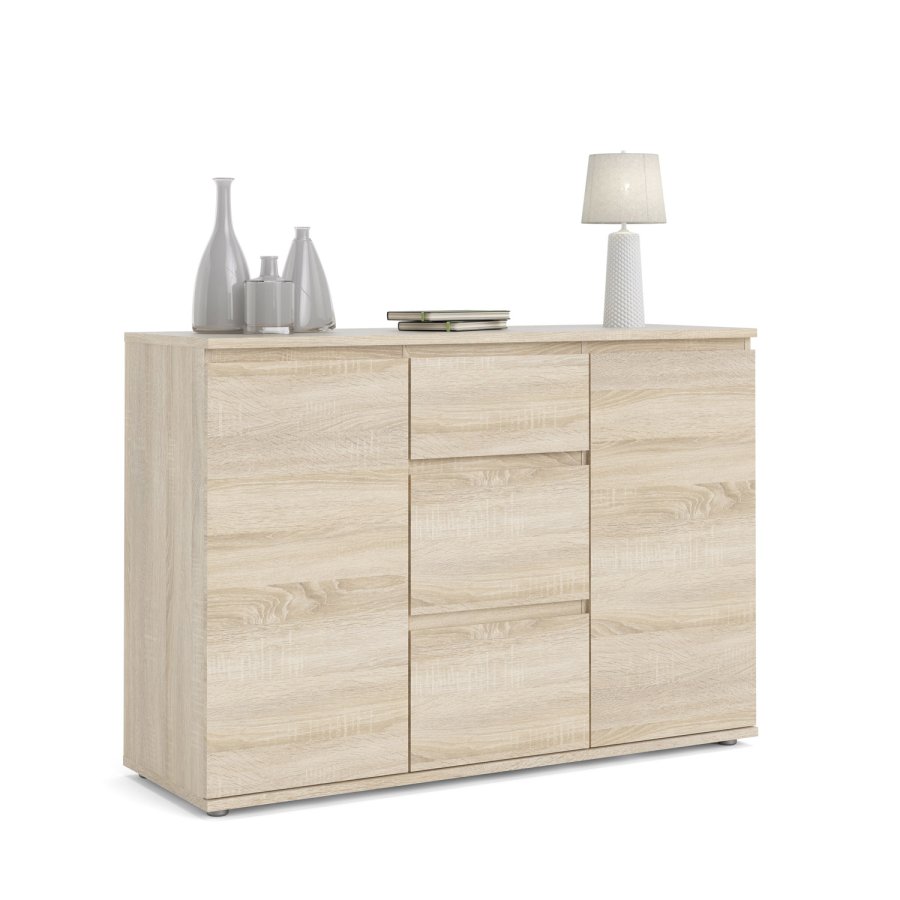 TVILUM Nova Sideboard - Naturfarbenes Verbundholz, Eichenstruktur, (84x40)