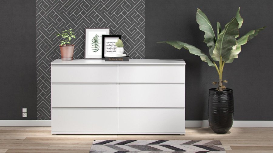 TVILUM Nova  Kommode  Weies Verbundholz, (84 x 50)