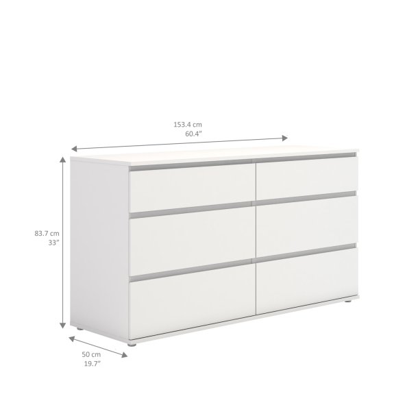 Nova  Kommode - Hvid Komposittr, (84x50)