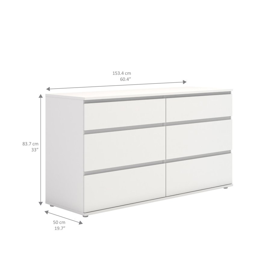 TVILUM Nova  Kommode  Weies Verbundholz, (84 x 50)