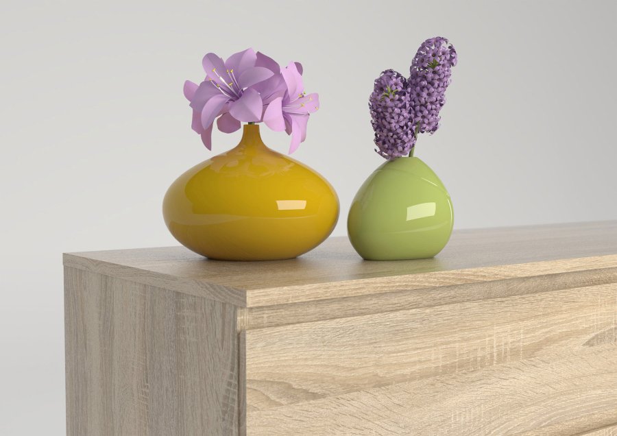 TVILUM Nova  Kommode – Naturverbundholz, Eichenstruktur, (84 x 50) 