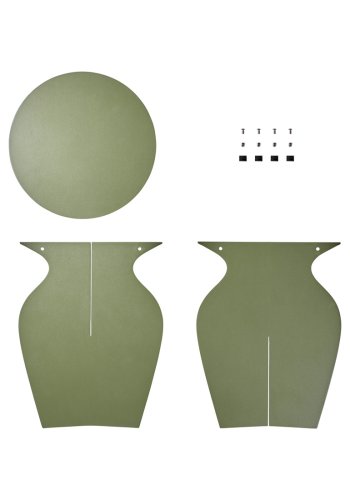 BROSTE COPENHAGEN Urna Beistelltisch, rund – weinblattgrünes Eisen (35)