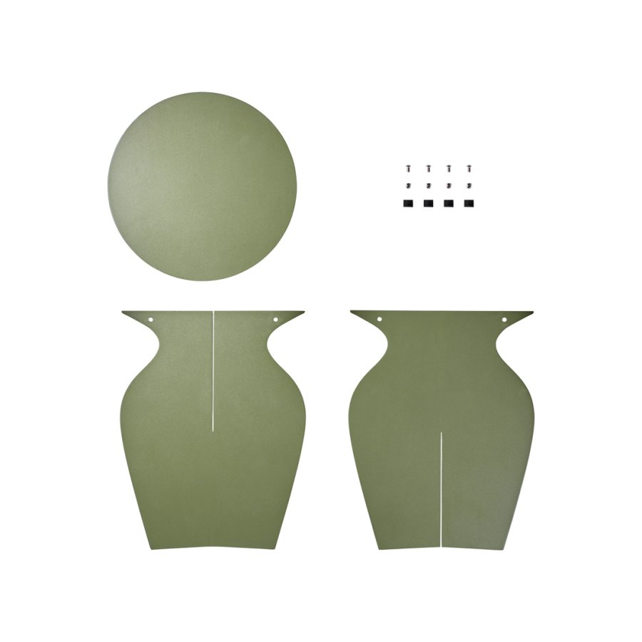 BROSTE COPENHAGEN Urna Beistelltisch, rund – weinblattgrünes Eisen (35)