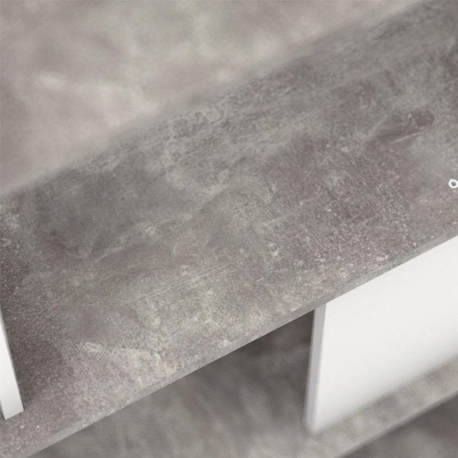 TVILUM Maze Bücherregal - grau/weiße Folie und Kunststoff