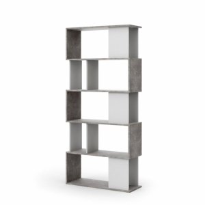 TWILUM Maze bokhylle - gr/hvit folie og plast