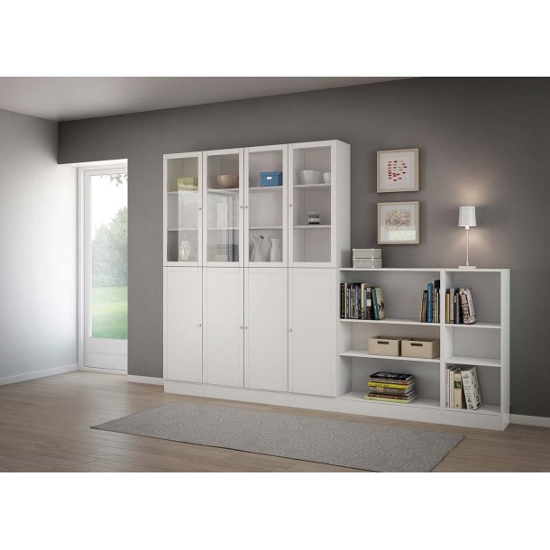 Basic bogkasse - hvid, m. 2 hylder