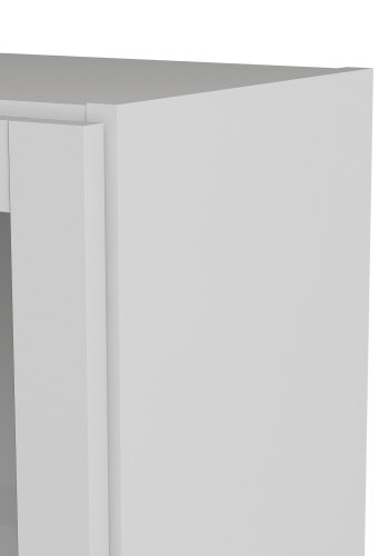 TWILUM Basic reol - klart glass og hvit, m. 1 dr