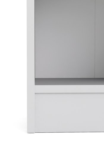 TWILUM Basic reol - klart glass og hvit, m. 1 dr