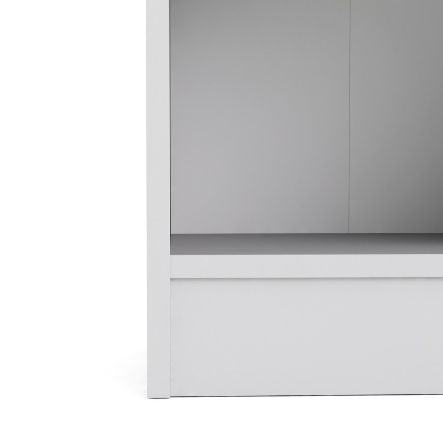 TWILUM Basic reol - klart glass og hvit, m. 1 dr