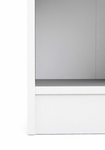 TVILUM Basic B�cherregal, m. 1 Glast�r - wei�e und eichenfarbene Folie