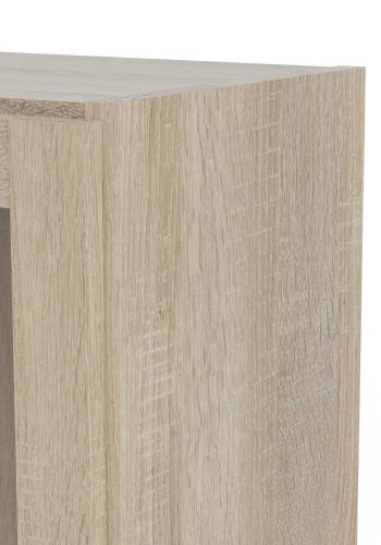 TWILUM Basic reol - klart/naturglass/eik struktur, m. 1 dr