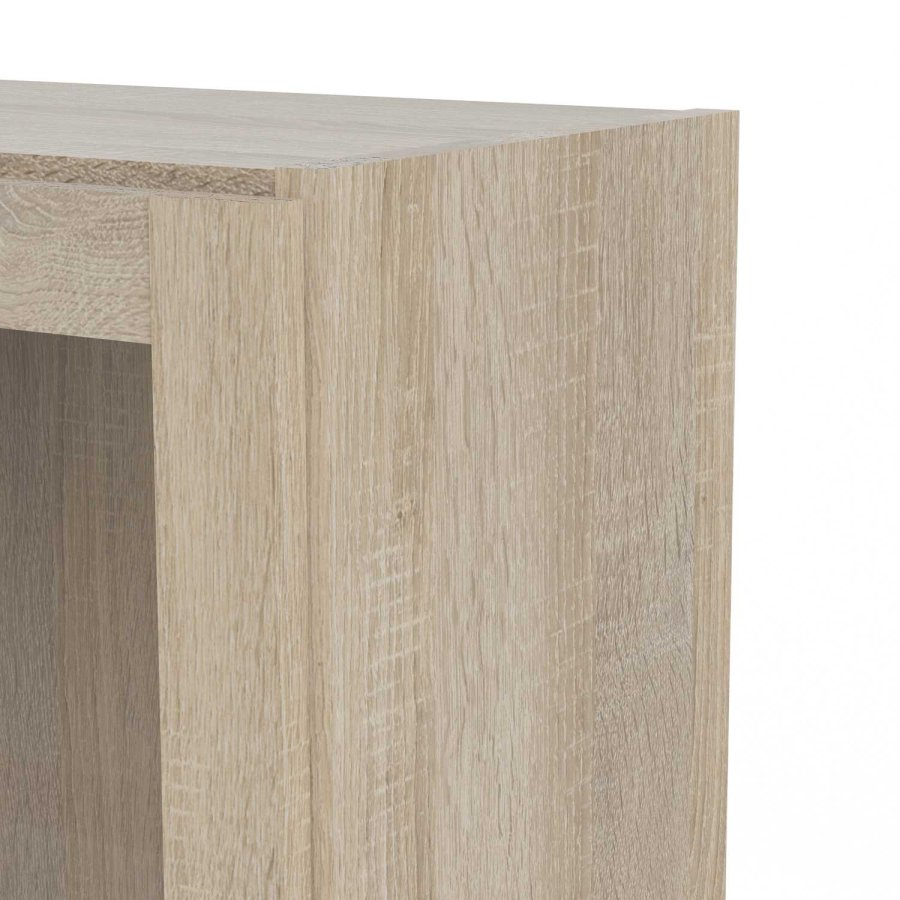 TWILUM Basic reol - klart/naturglass/eik struktur, m. 1 dr