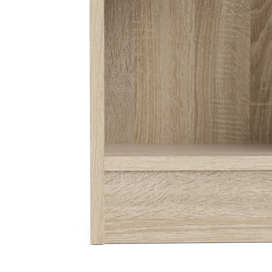 TWILUM Basic reol - klart/naturglass/eik struktur, m. 1 dr