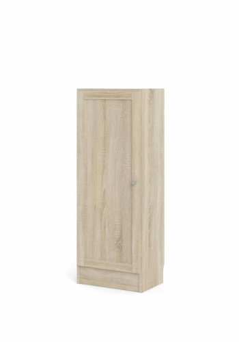 TWILUM Basic bokhylle, m. 1 dr - eikefarget folie