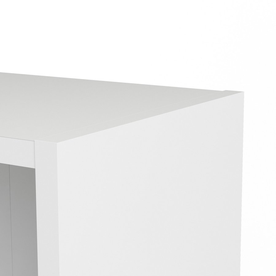 TVILUM Basic reol - hvit, m. 2 drer og 4 hyller (H: 203,2 cm x 79 cm x 28,3 cm)