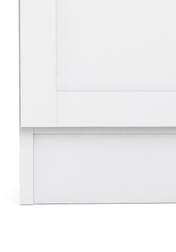 TVILUM Basic reol - hvit, m. 2 drer og 4 hyller (H: 203,2 cm x 79 cm x 28,3 cm)