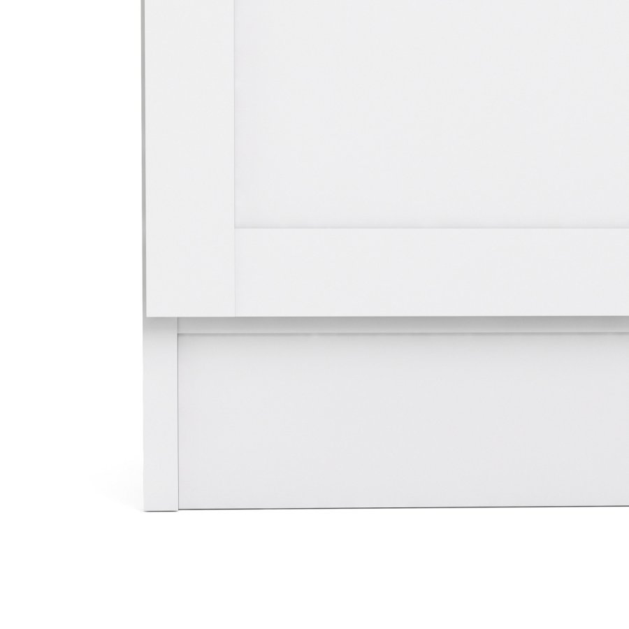 TVILUM Basic reol - hvit, m. 2 drer og 4 hyller (H: 203,2 cm x 79 cm x 28,3 cm)