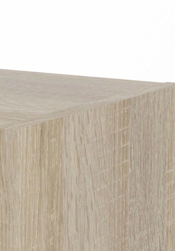 TVILUM Basic bokhylle, m. 2 drer - hvit og eikefarget folie