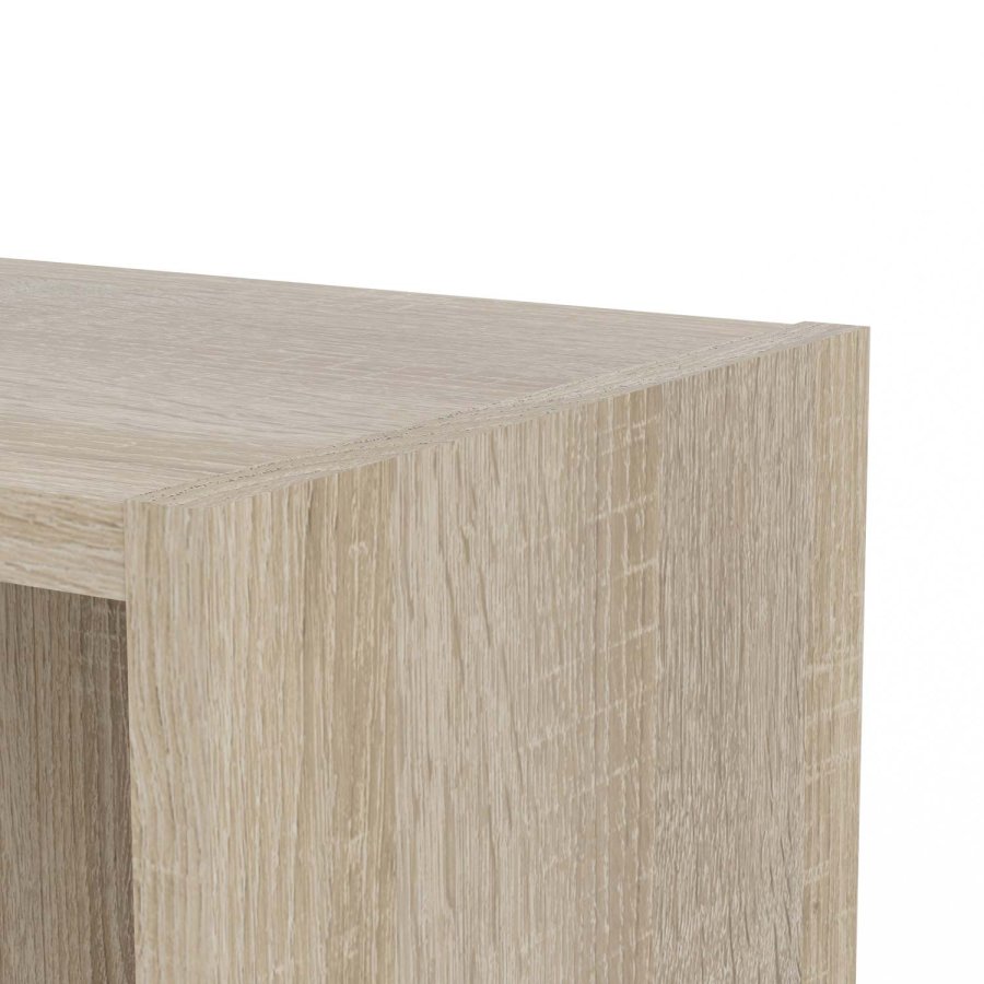 TVILUM Basic bokkasse - eikestruktur, m. 4 hyller (H: 203,2 cm x 79 cm x 26,72 cm)