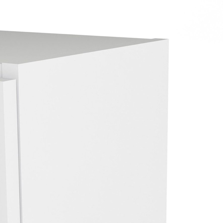 TVILUM Basic reol - klart glass og hvit, m. 2 drer og 2 hyller (H: 107,2 cm x 79 cm x 28,3 cm)