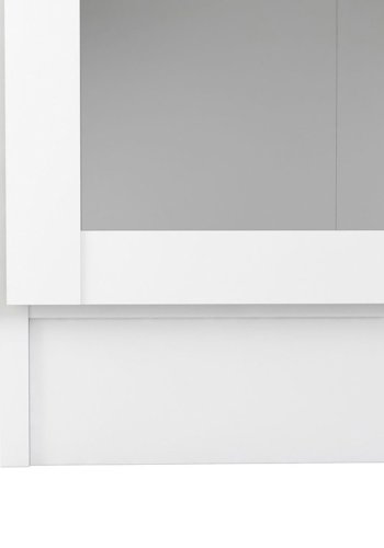 TVILUM Basic reol - klart glass og hvit, m. 2 drer og 2 hyller (H: 107,2 cm x 79 cm x 28,3 cm)