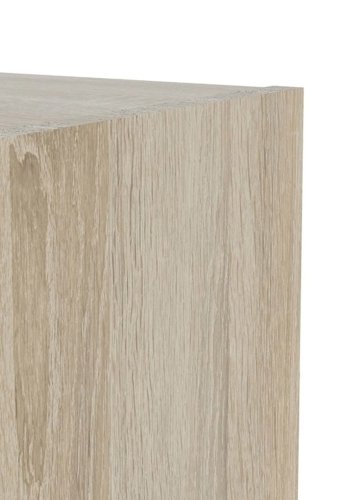 TVILUM Basic reol - klart/naturglass/eik struktur, m. 2 drer og 2 hyller (H: 107,2 cm x 79 cm x 28,3 cm)