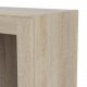 TVILUM Basic reol - klart/naturglass/eik struktur, m. 4 drer og 4 hyller (H: 203,3 cm x 79 cm x 28,3 cm)