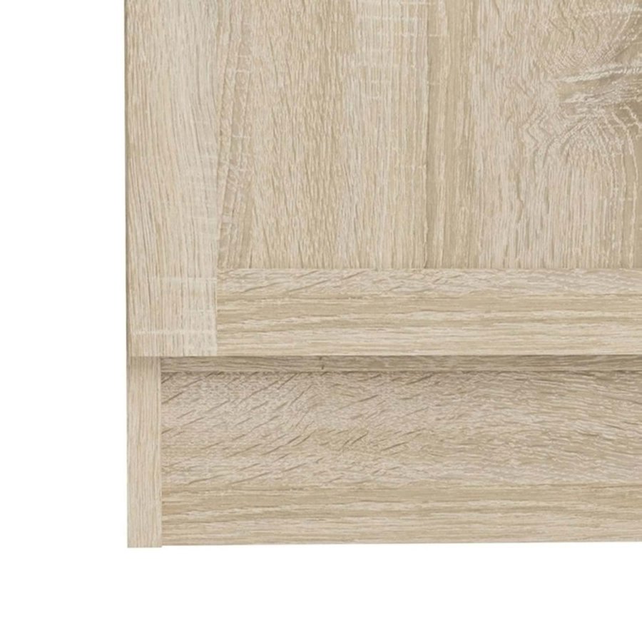 TVILUM Basic reol - klart/naturglass/eik struktur, m. 4 drer og 4 hyller (H: 203,3 cm x 79 cm x 28,3 cm)