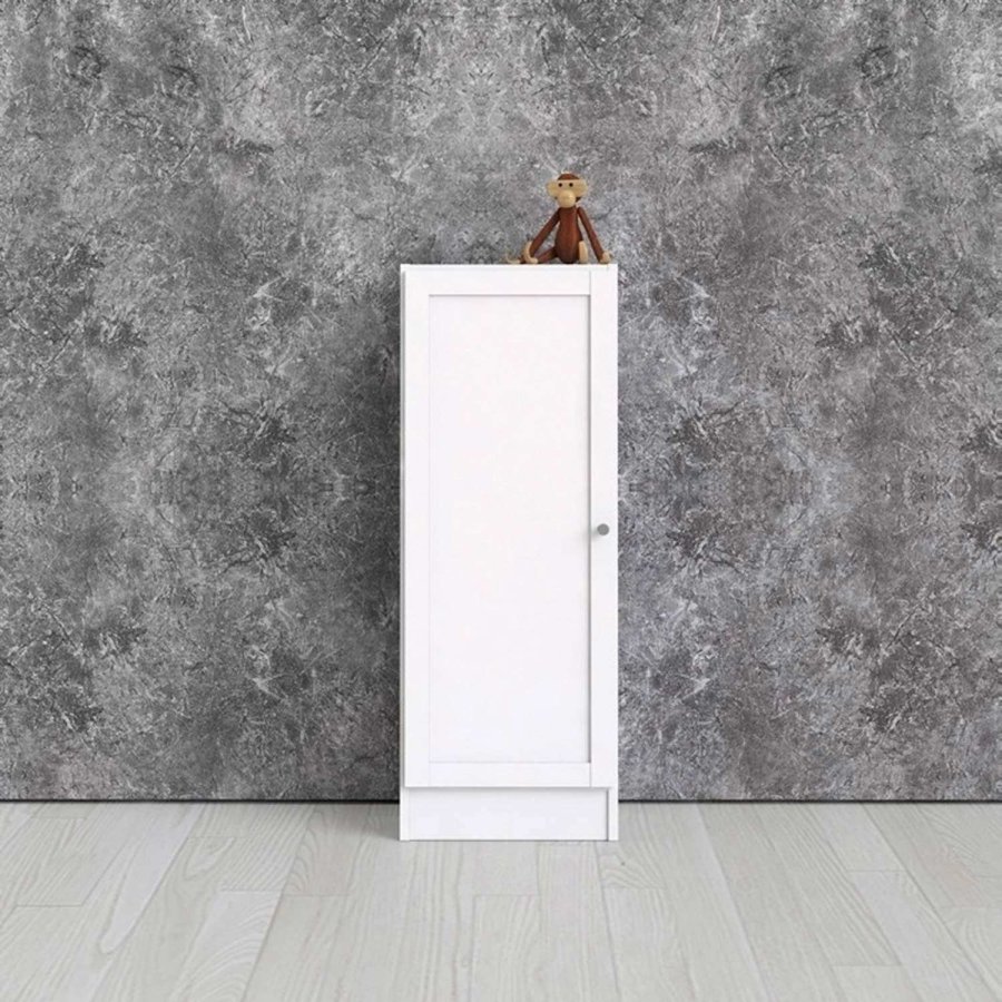 TVILUM Basic reol - hvid, m. 1 lge og 2 hylder (H:107,2cm x40,6cm x 28,3cm)