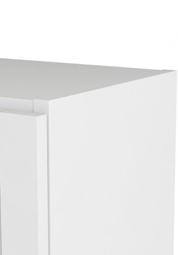 TVILUM Basic reol - hvit, m. 2 drer og 2 hyller (H: 107,2 cm x 79 cm x 28,3 cm)