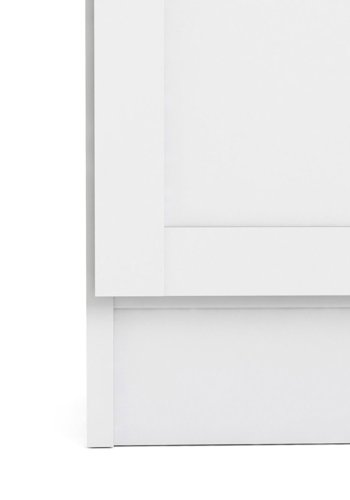 TVILUM Basic reol - hvit, m. 2 drer og 2 hyller (H: 107,2 cm x 79 cm x 28,3 cm)