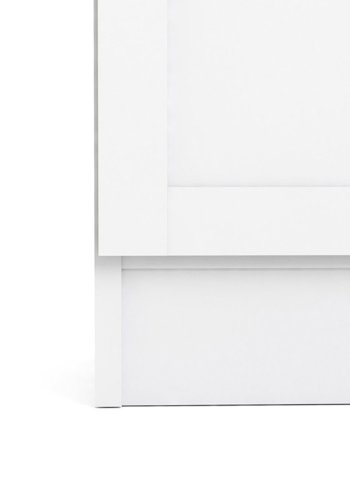 TWILUM Basic reol - hvit, m. 1 dr og 4 hyller 