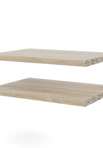 TWILUM Basic hyller - natur, smal (sett med 2)