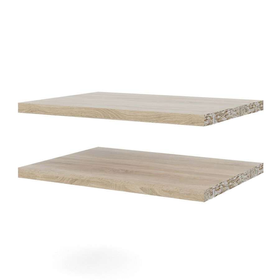 TWILUM Basic hyller - natur, smal (sett med 2)