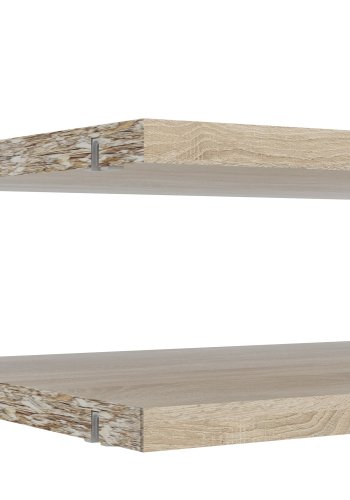 TWILUM Basic hyller - natur, smal (sett med 2)