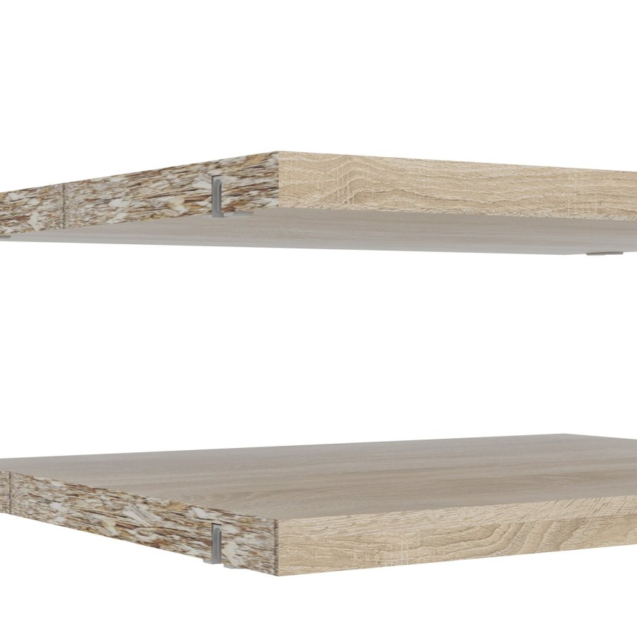 TWILUM Basic hyller - natur, smal (sett med 2)