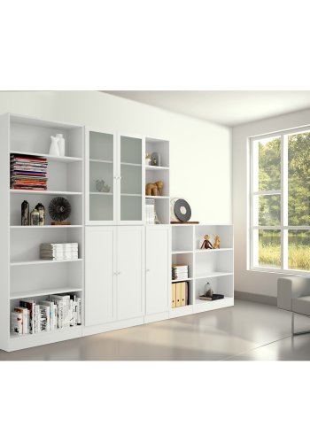 TWILUM Basic bokkasse - hvit, m. 2 hyller 