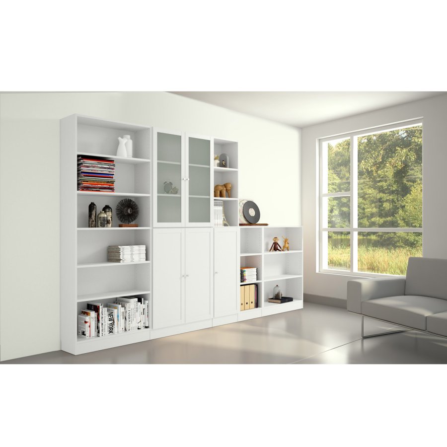 TWILUM Basic bokkasse - hvit, m. 2 hyller 