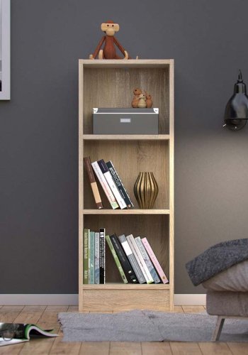 TWILUM Basic bokkasse - eikestruktur, m. 2 hyller