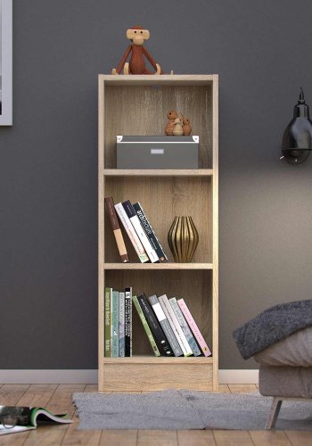 TWILUM Basic bokkasse - eikestruktur, m. 2 hyller