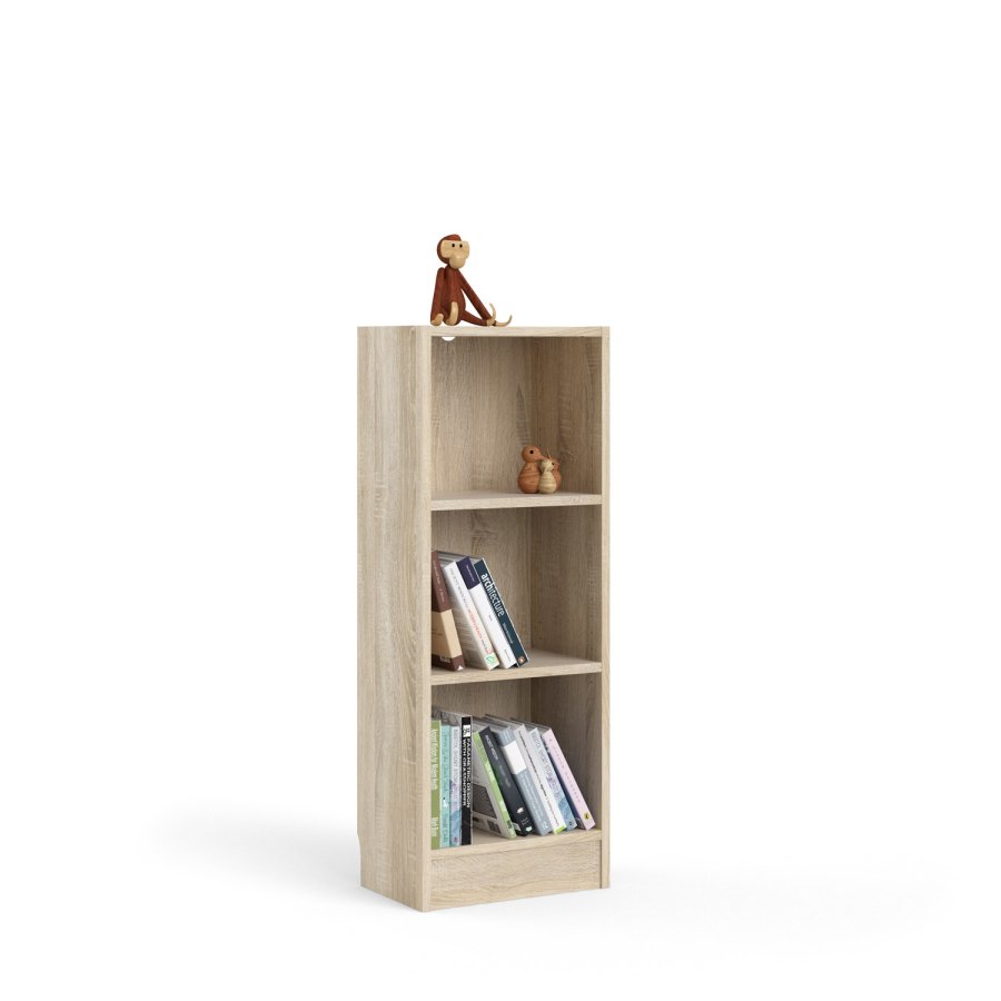 TWILUM Basic bokkasse - eikestruktur, m. 2 hyller