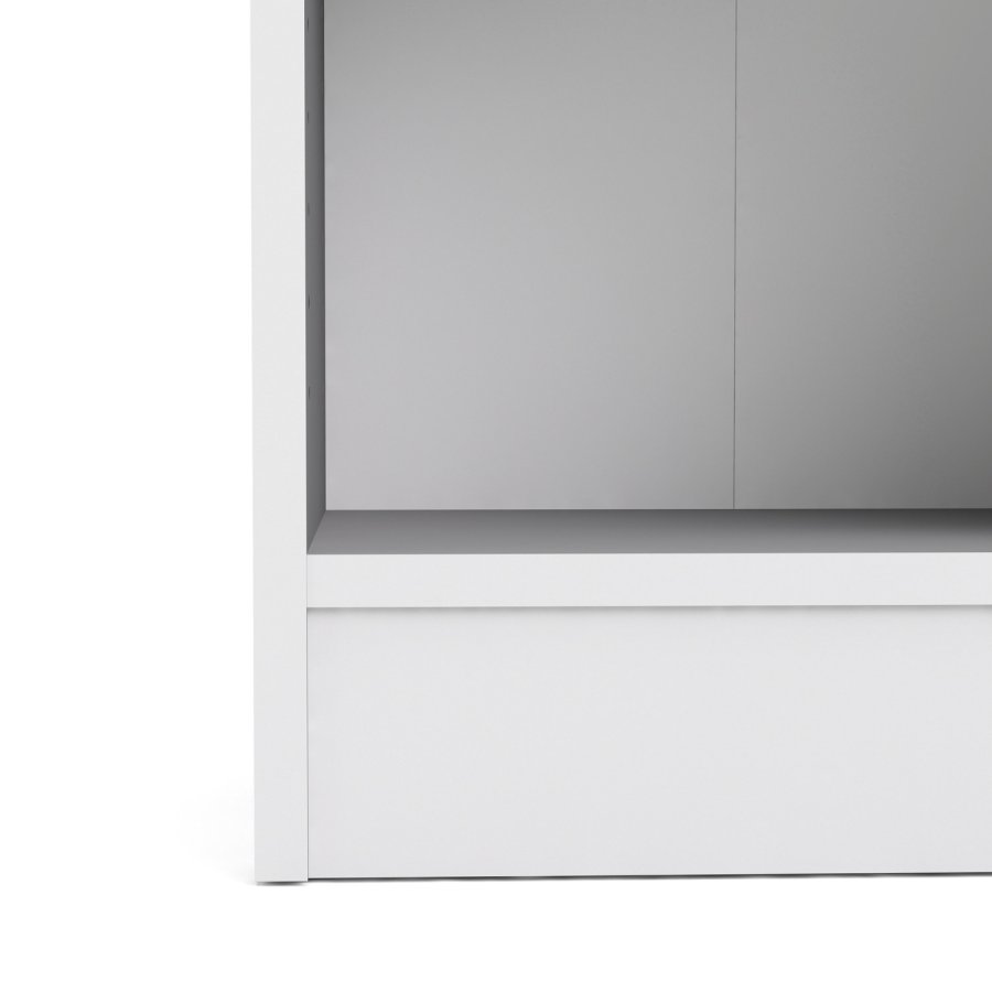 TVILUM Basic bokkasse - hvit, m. 4 hyller (H: 203,2 cm x 40,6 cm x 26,75 cm)