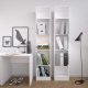 TVILUM Basic bokkasse - hvit, m. 4 hyller (H: 203,2 cm x 40,6 cm x 26,75 cm)
