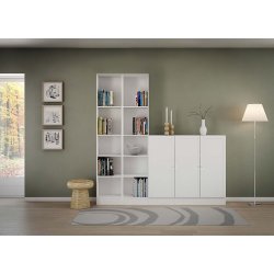 Basic bogkasse - hvid, m. 2 hylder