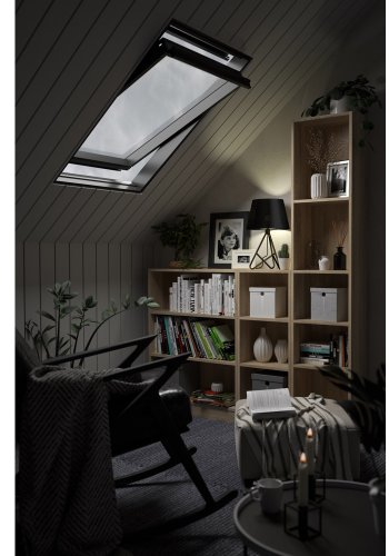 TVILUM Basic bokkasse - eikestruktur, m. 4 hyller (H: 203,2 cm x 40,6 cm x 26,75 cm)